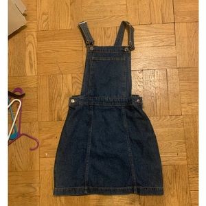 Denim overall skirt **only worn once!!**